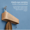 lkjhg Perchero de pared con estante