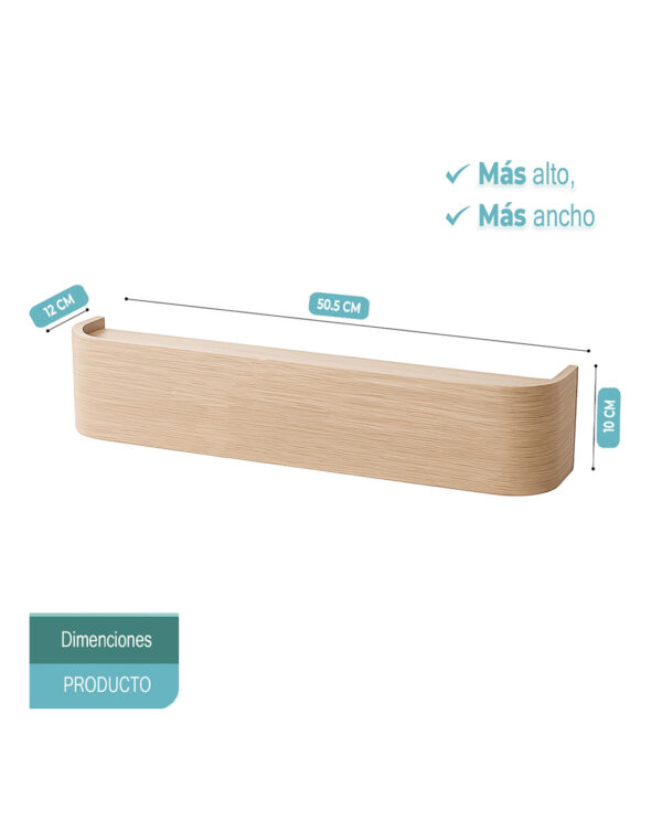 m65km Perchero de pared con estante