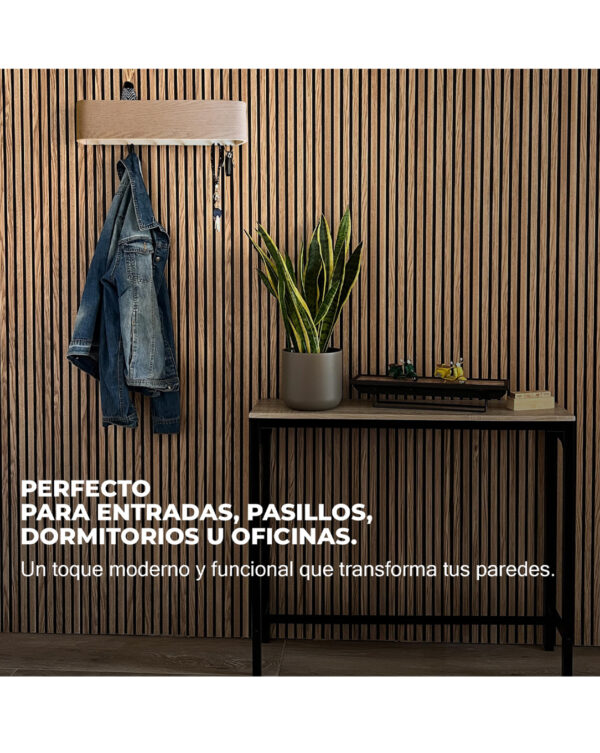 ,mknkj Perchero de pared con estante