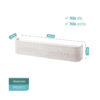 hj44 Perchero de pared con estante blanco