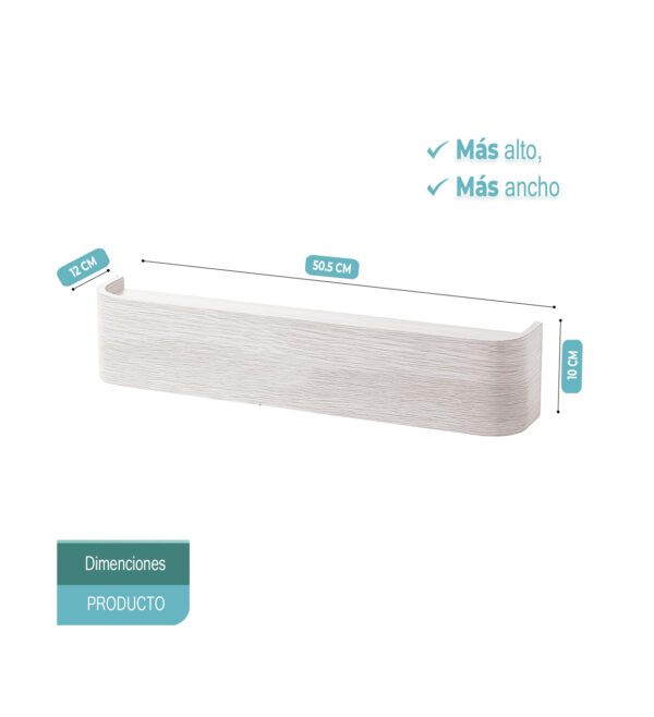 hj44 Perchero de pared con estante blanco