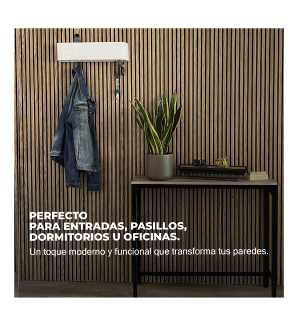 hjgytfrdebhg Perchero de pared con estante blanco