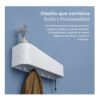 mnjhnbhjy Perchero de pared con estante blanco